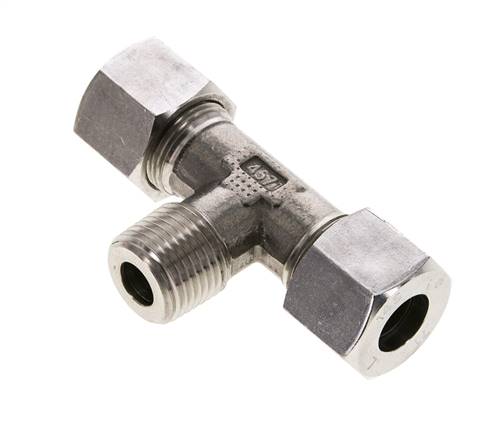 T-Schneidringverschraubung R 1/2"-14 S (M22x1,5), 1.4571