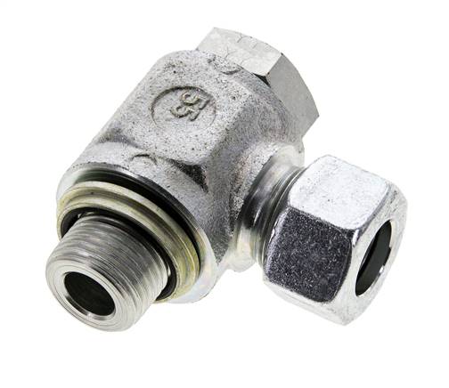 Raccord à vis pivotant coudé G 1/2"-15 L (M22x1,5), acier galvanisé