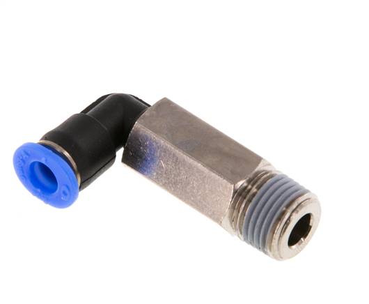 Elbow plug connection, long R 1/8"-4mm, IQS-Mini