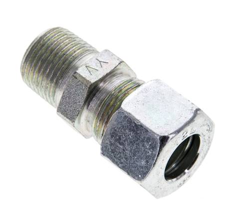 Raccord à bague coupante droite. NPT 3/8"-12 L (M18x1,5), acier galvanisé