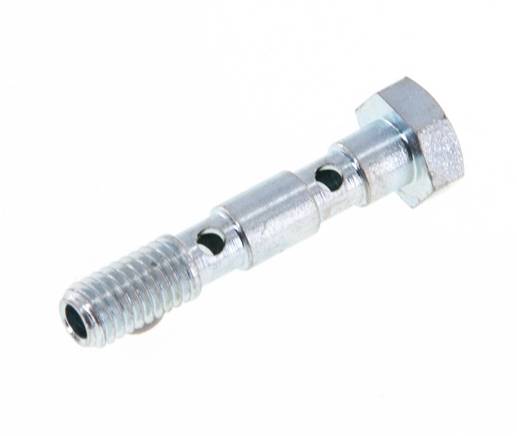 Banjo bolt, 2-fold M 5-27mm, galvanized steel