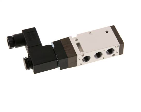 Électrovanne 5/2 voies, G 1/8", rappel par ressort, 24 V DC