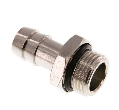 Threaded nozzle with O-ring G 3/8"-12mm, nickel-plated brass