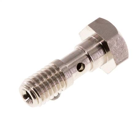 Banjo screw, 1-fold M 5-14.5mm, nickel-plated brass