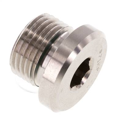 HD sealing plug inner socket. M 18x1.5, 1.4571
