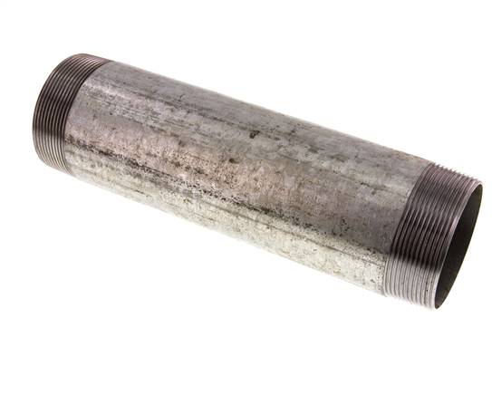 Pipe double nipple R 2-1/2"-250mm, steel pipe ST 37 galvanized