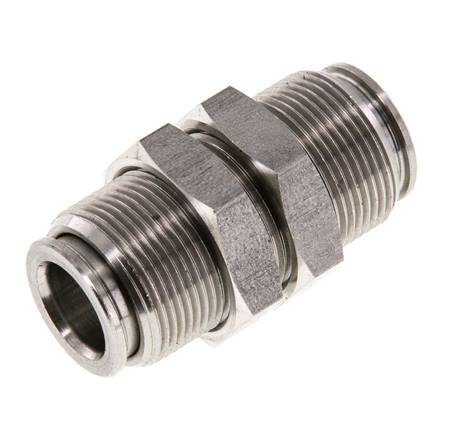 Bulkhead plug connection 10mm, IQS stainless steel