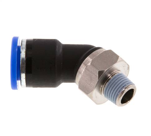 45° plug connection R 1/8"-10mm, IQS standard