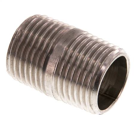 Rohrdoppelnippel R 1/2"-30mm, 1.4571