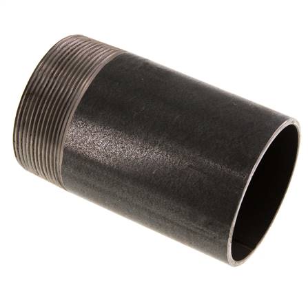 Welding nipple R 2-1/2"-120mm-76.1mm, ST 37, black steel