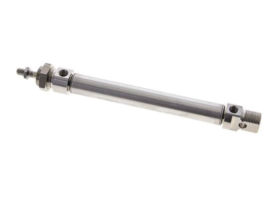 Cylindre ISO 6432, inox, piston 20mm, course 125mm