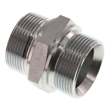 Hydraulik-Doppelnippel G 1-1/2"-G 1-1/2", Stahl verzinkt