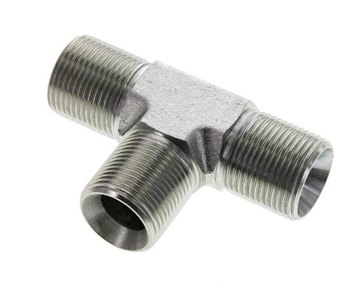 Pièce en T, cône 60° G 3/4"-G 3/4"-G 3/4" (AG), acier galvanisé