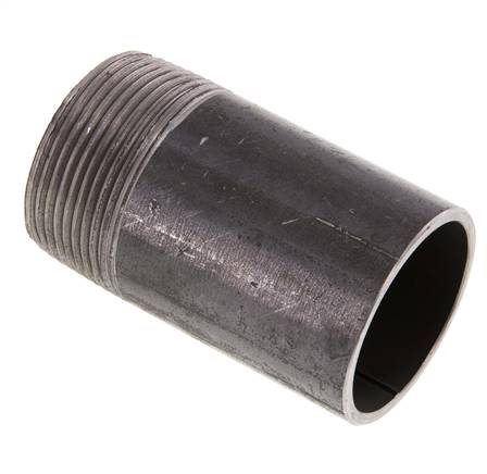 Welding nipple R 1-1/2"-80mm-48.3mm, ST 37, black steel