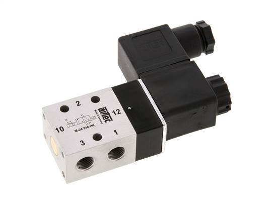 3/2-Wege Magnetventil, G 1/8", Luftfederrückstellung (NC), 12 V DC, Standard