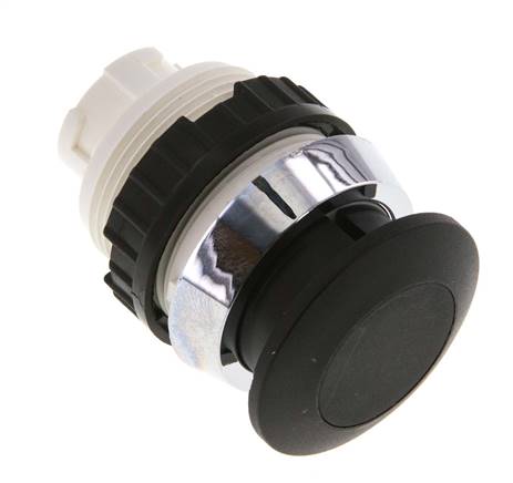 Betätigeraufsatz 30mm, Pilztaster (schwarz)