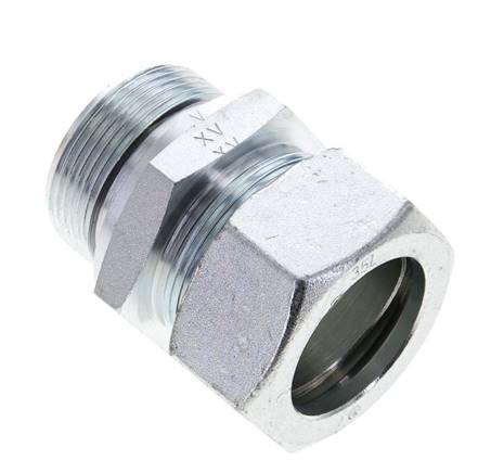 Straight cutting ring fitting. M 42x2-35 L (M45x2), galvanized steel