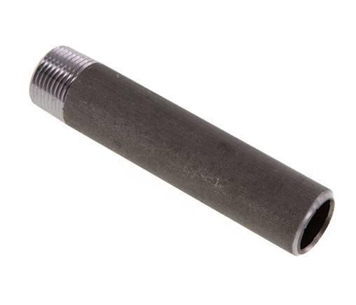 Welding nipple R 3/4"-120mm-26.9mm, ST 37, black steel