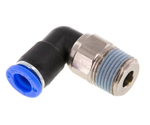 Raccord à vis coudé R 3/8"-8mm, norme IQS