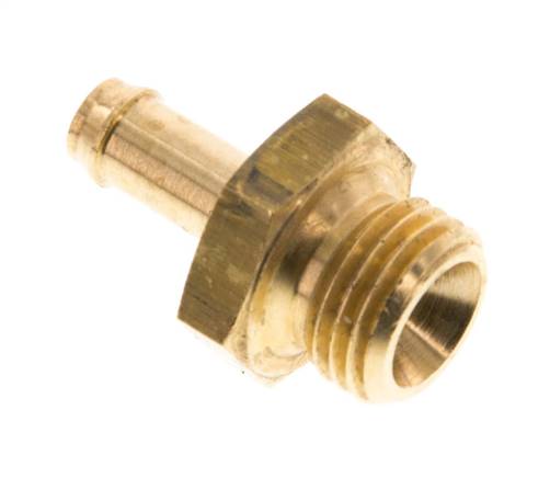 Straight plug connection G 1/4"-6mm inside, brass