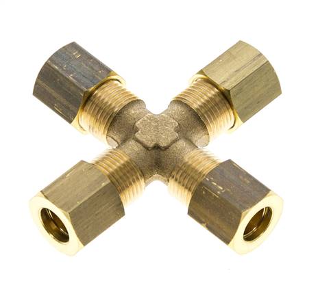 Cross compression fitting 8 (M12x1)mm, brass