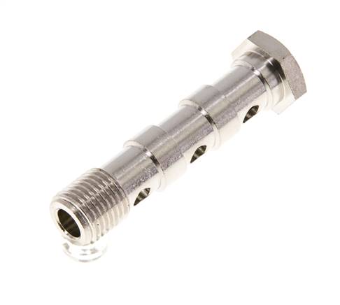 Banjo screw, triple G 1/4"-58mm, nickel-plated brass