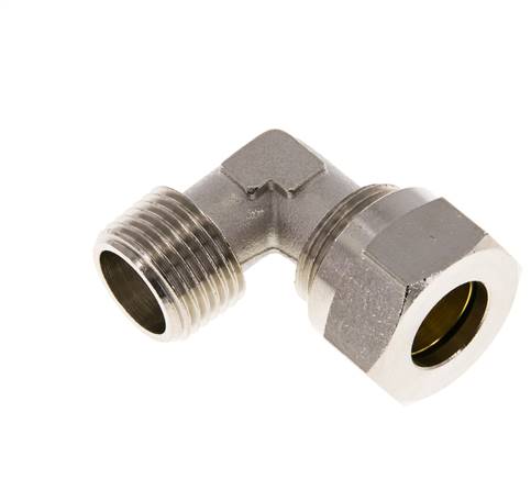 Angle cutting ring screw. R 1/2"-15 L (M22x1.5), nickel-plated brass