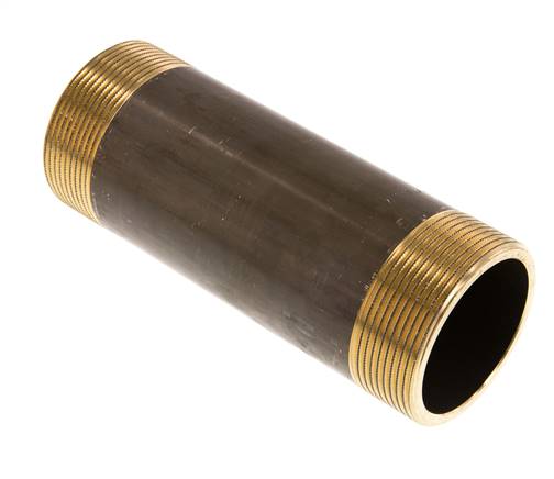 Rohrdoppelnippel G 2"-150mm, Messing