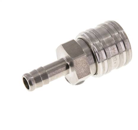 Coupling socket (NW7.2) 9 (3/8")mm hose, stainless steel