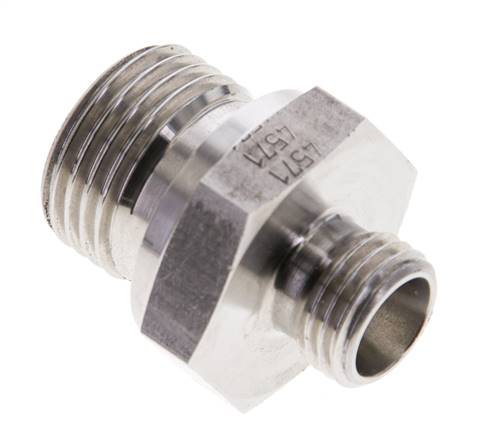 Raccord à bague coupante droite. G 1/2"-8 L (M14x1,5), sans écrou ni bague coupante, 1.4571