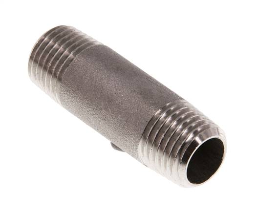 Raccord double pour tuyau R 1/4"-40mm, 1.4571