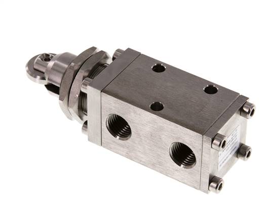 3/2-way (NC/NO) limit switch, G 1/4", roller, stainless steel