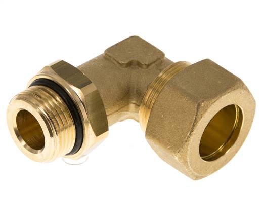 Elbow compression fitting G 3/4"-22 (M30x1.5)mm, brass