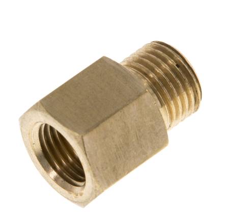 Reducer G 1/4"(AG)-M 12x1.25(IG), brass