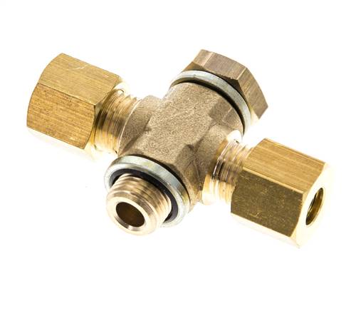 T-compression fitting G 1/8"-6 (M10x1)mm, brass