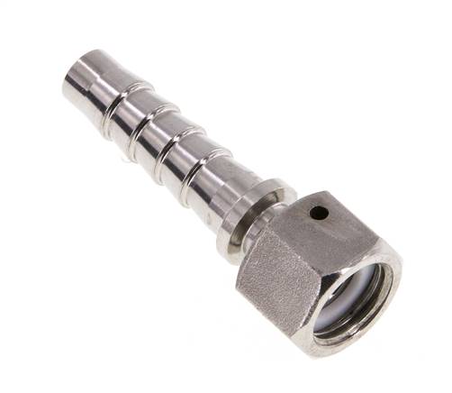 Hose nozzle, DIN EN 14423 G 1/2"-13x25mm, 1.4301