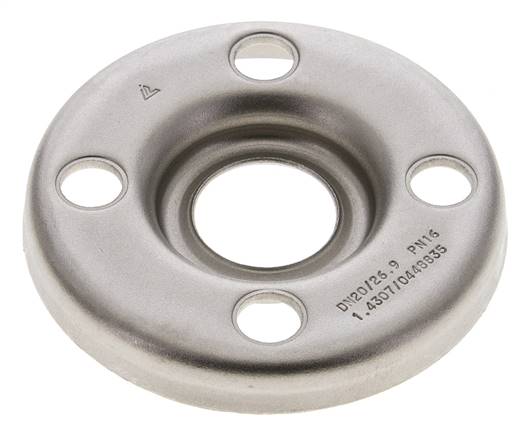 Loose flange DN20-PN10, similar to DIN 2642, 1.4301 pressed