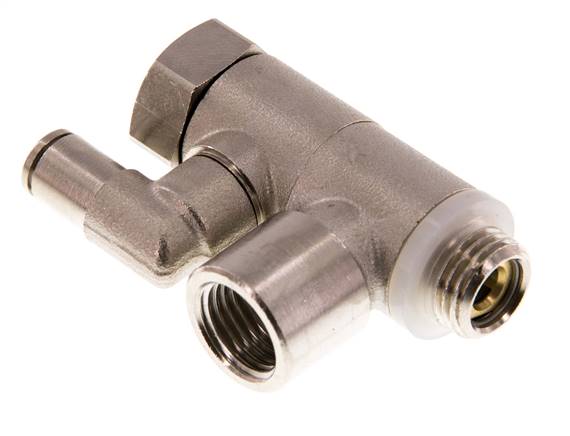 Stoppverschraubung G 1/4"-G 1/4", mit Handnotbetätigung IQS-MSV