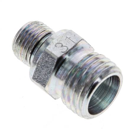 Raccord à bague coupante droite. G 1/8"-8 L (M14x1,5), sans écrou ni bague coupante, acier galvanisé