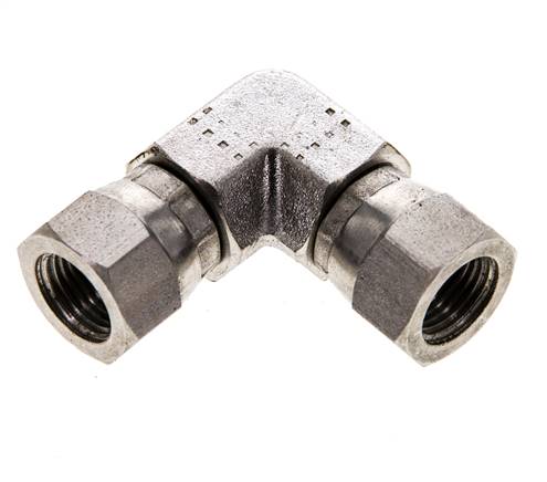 Raccord à vis coudé 90°, cône 60° G 1/8" (IG), V4A
