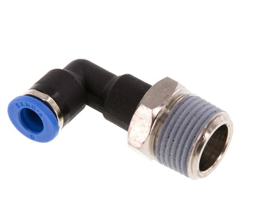 Elbow plug connection, long R 3/8"-6mm, IQS standard