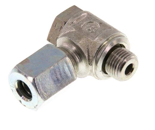 Raccord à vis pivotant coudé G 1/8"-6 L (M12x1,5), acier galvanisé