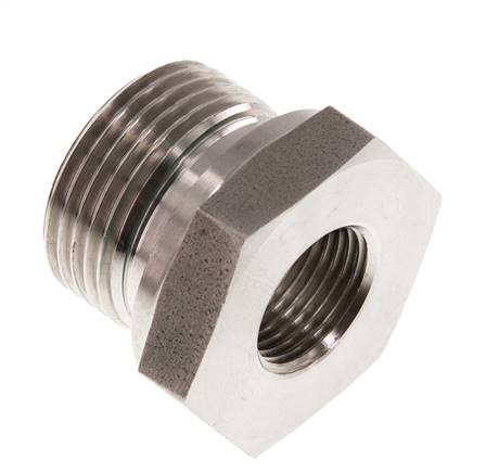 Réducteur hydraulique G 3/4"(AG)-G 3/8"(IG), 1.4571, joint élastomère