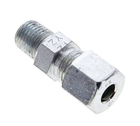 Raccord à bague coupante droite. NPT 1/4"-8 S (M16x1,5), acier galvanisé