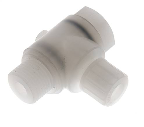 Raccord à vis coudé G 1/2"-10x8mm, PVDF, vis creuse