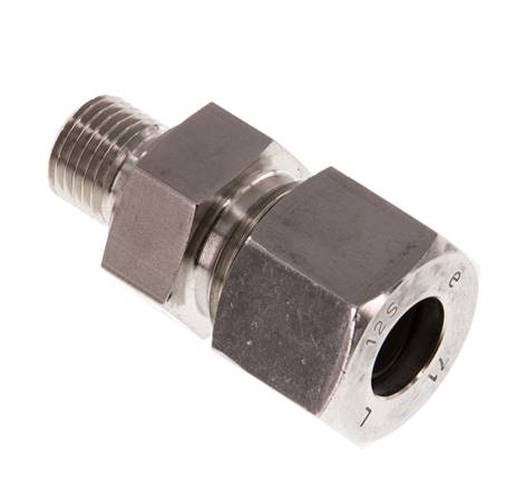 Straight cutting ring fitting. G 1/4"-12 S (M20x1.5), 1.4571