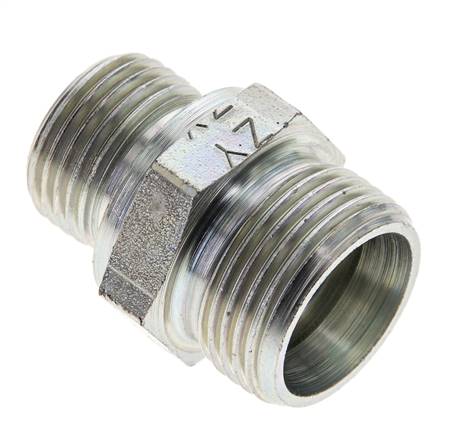 Raccord à bague coupante droite. M 18x1,5-15 L (M22x1,5), sans écrou ni bague coupante, acier galvanisé