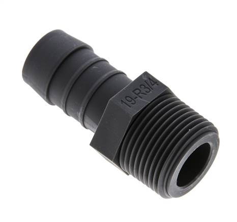 Threaded nozzle R 3/4"-19 (3/4")mm, PA 6