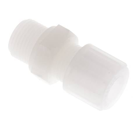 Raccord à vis droit G 3/8"-10x8mm, PVDF