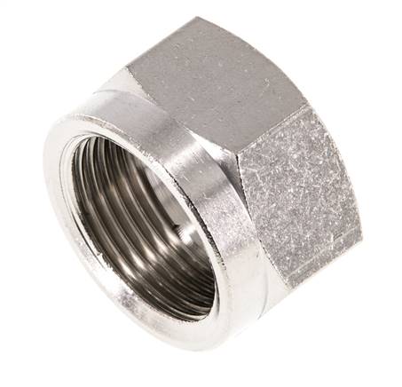 Union nut for cutting ring fitting 15 L (M22x1.5), nickel-plated brass